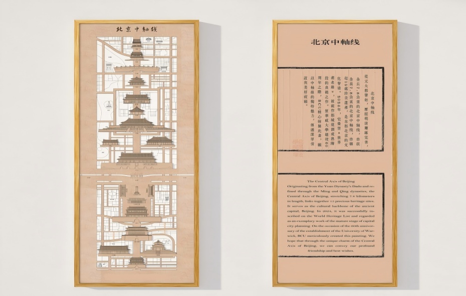 北京中轴线3D建筑画