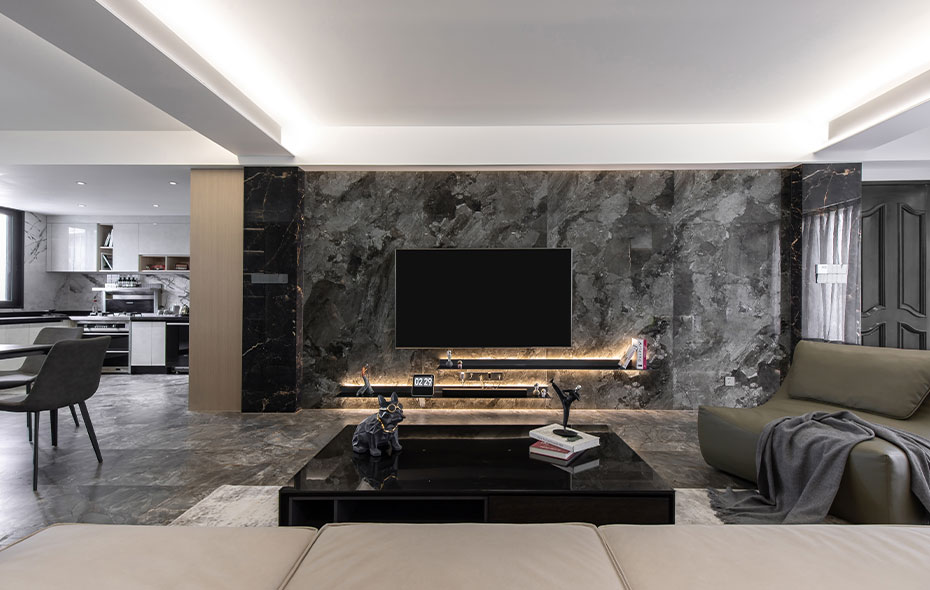 岩板 + 科技板，诠释现代主义的空间美学